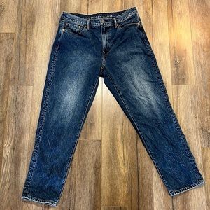 AEO loose fit dark wash jeans